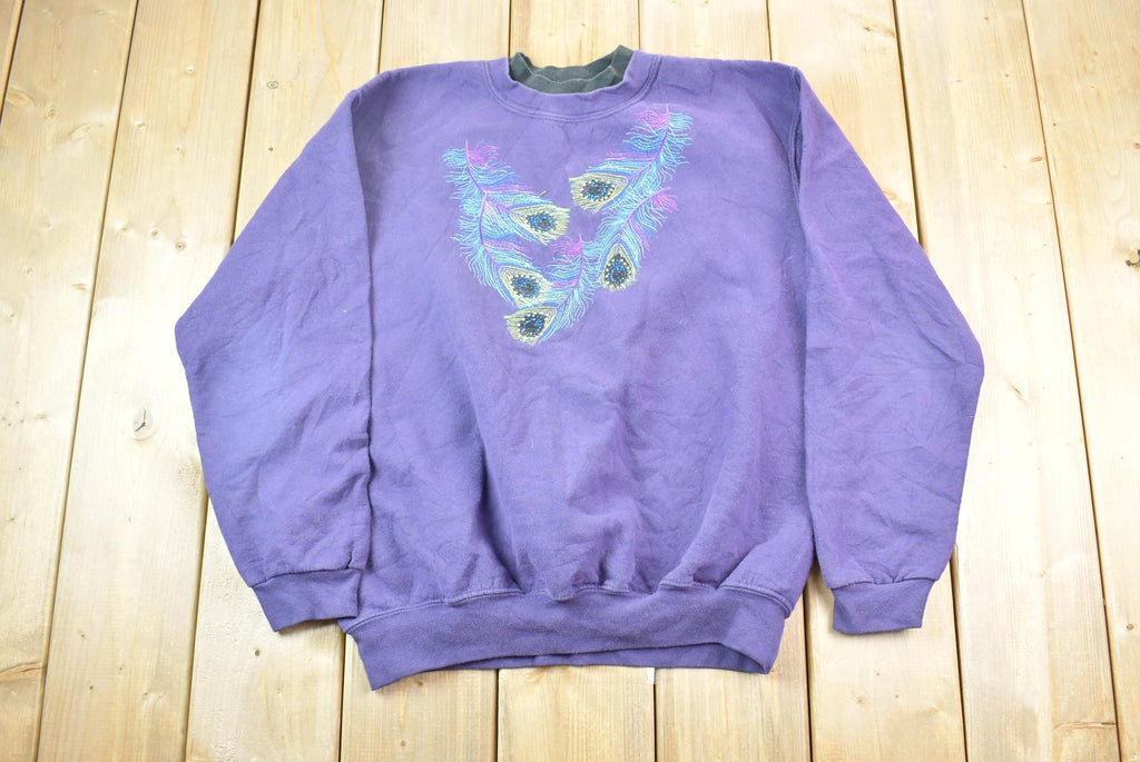Vintage 1990s Top Stitch By Morning Sun Beaded Cute Crewneck Sweater
