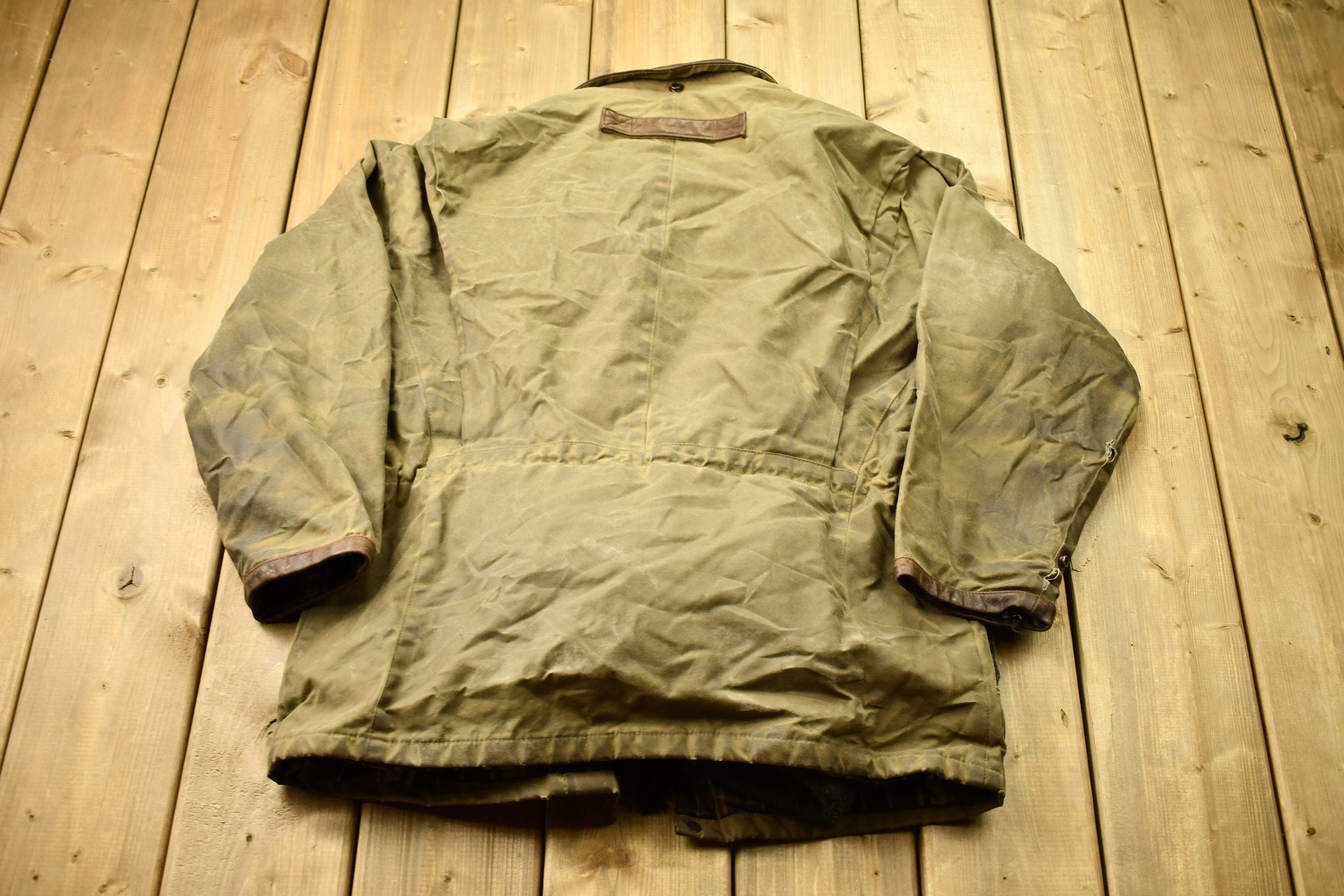 Vintage 1980s The Australia Outback Collection Waxed Leather Jacket