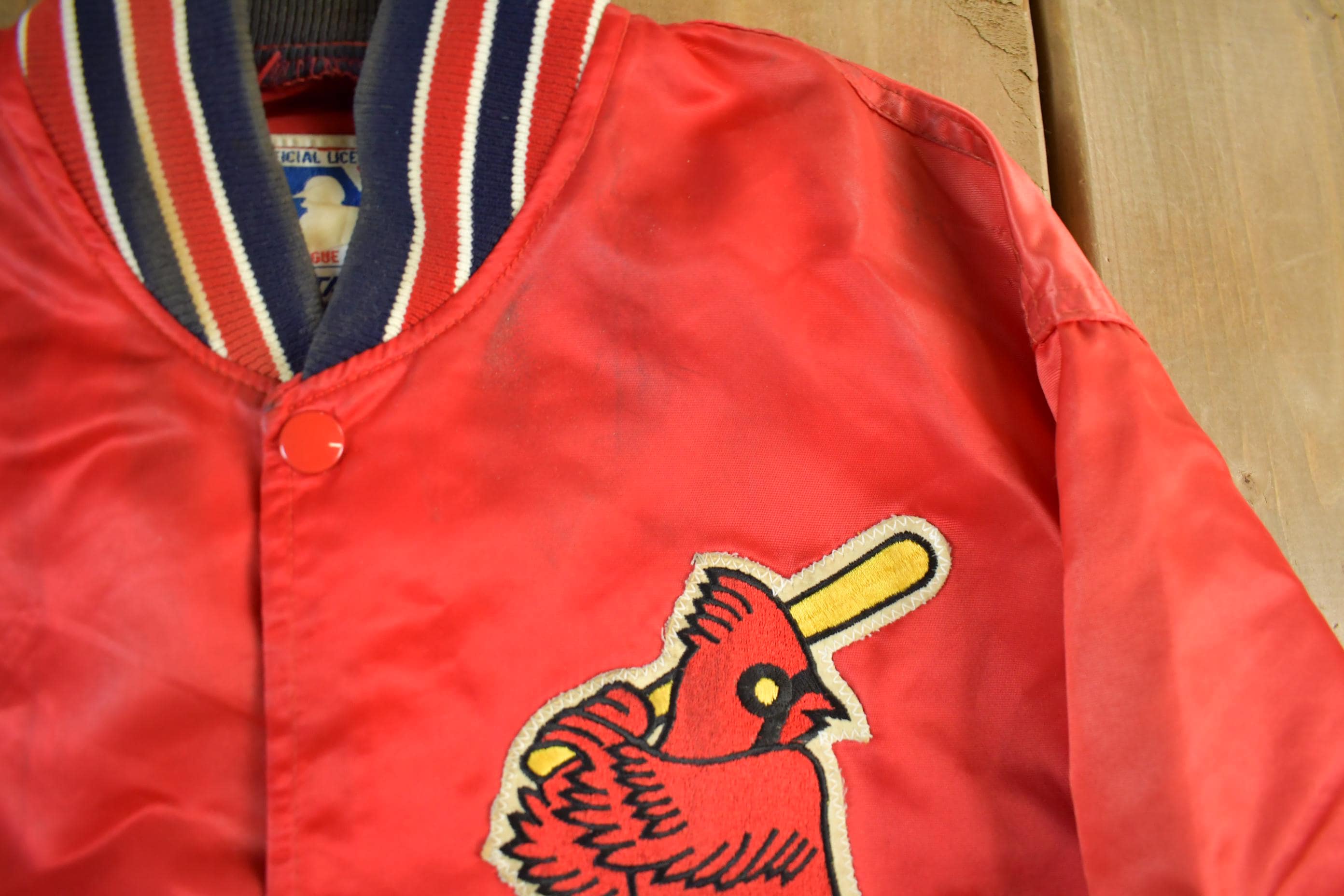 Vintage 1980s St. Louis Cardinals MLB Satin Starter Bomber Jacket Men's Medium