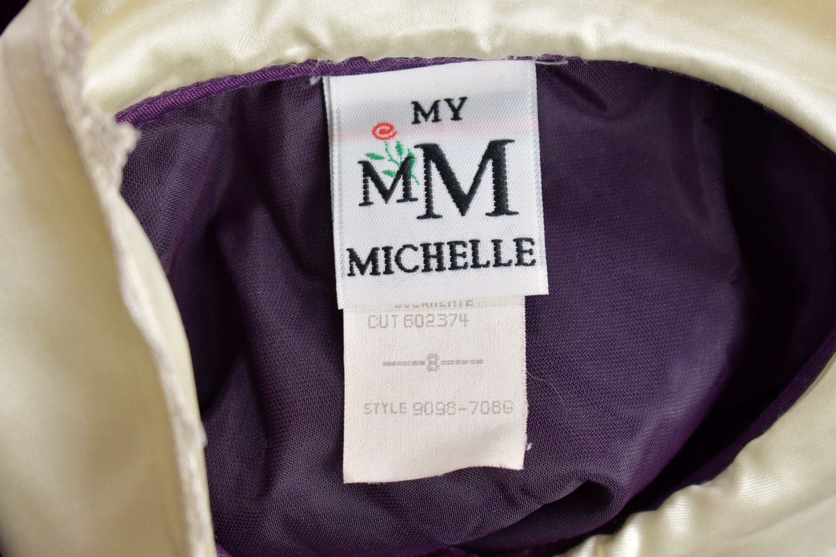 Vintage 1980s Purple Velvet Dress