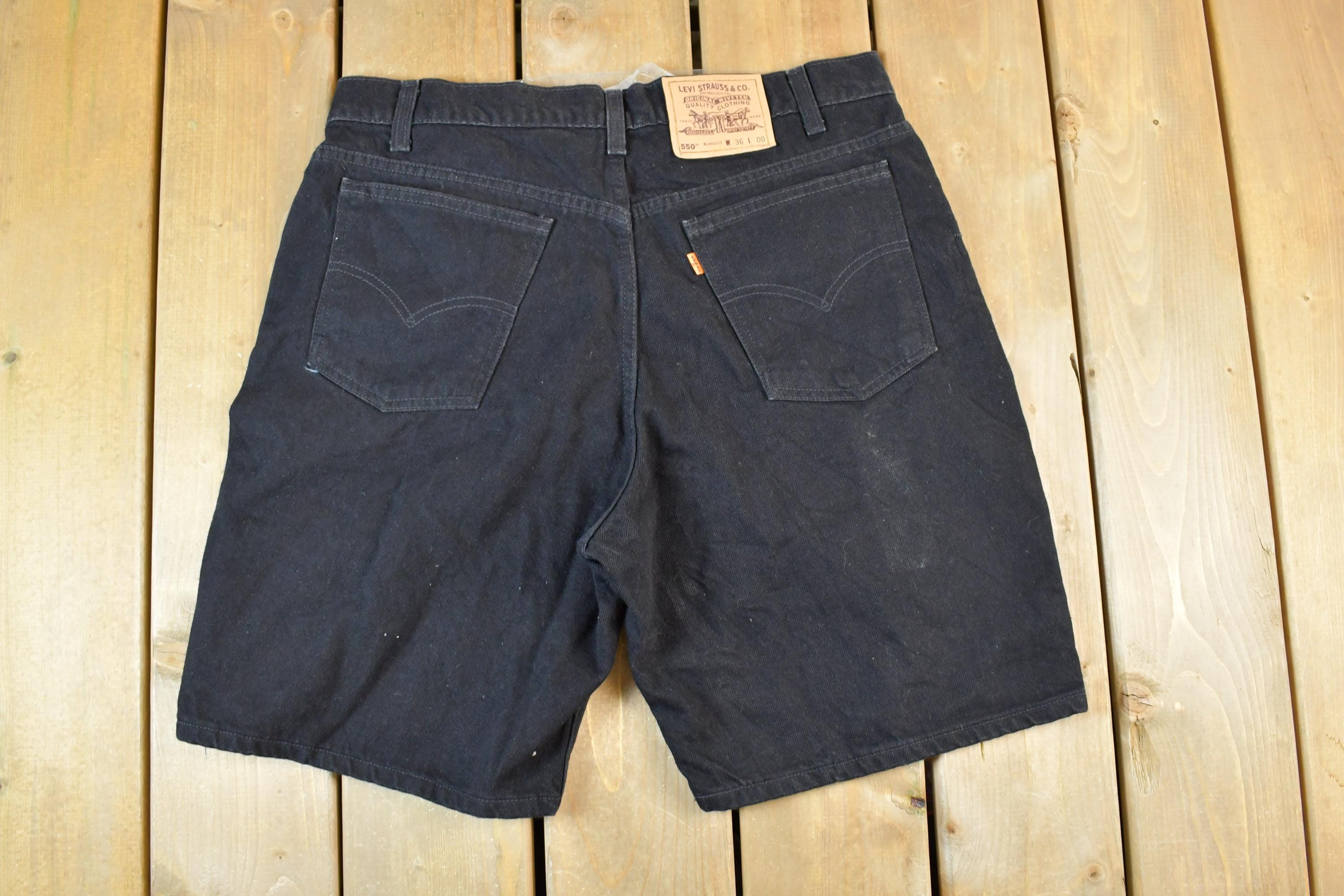 Vintage 1990s Levi Strauss Orange Tab 550 Denim Jean Shorts Size 36 x 8