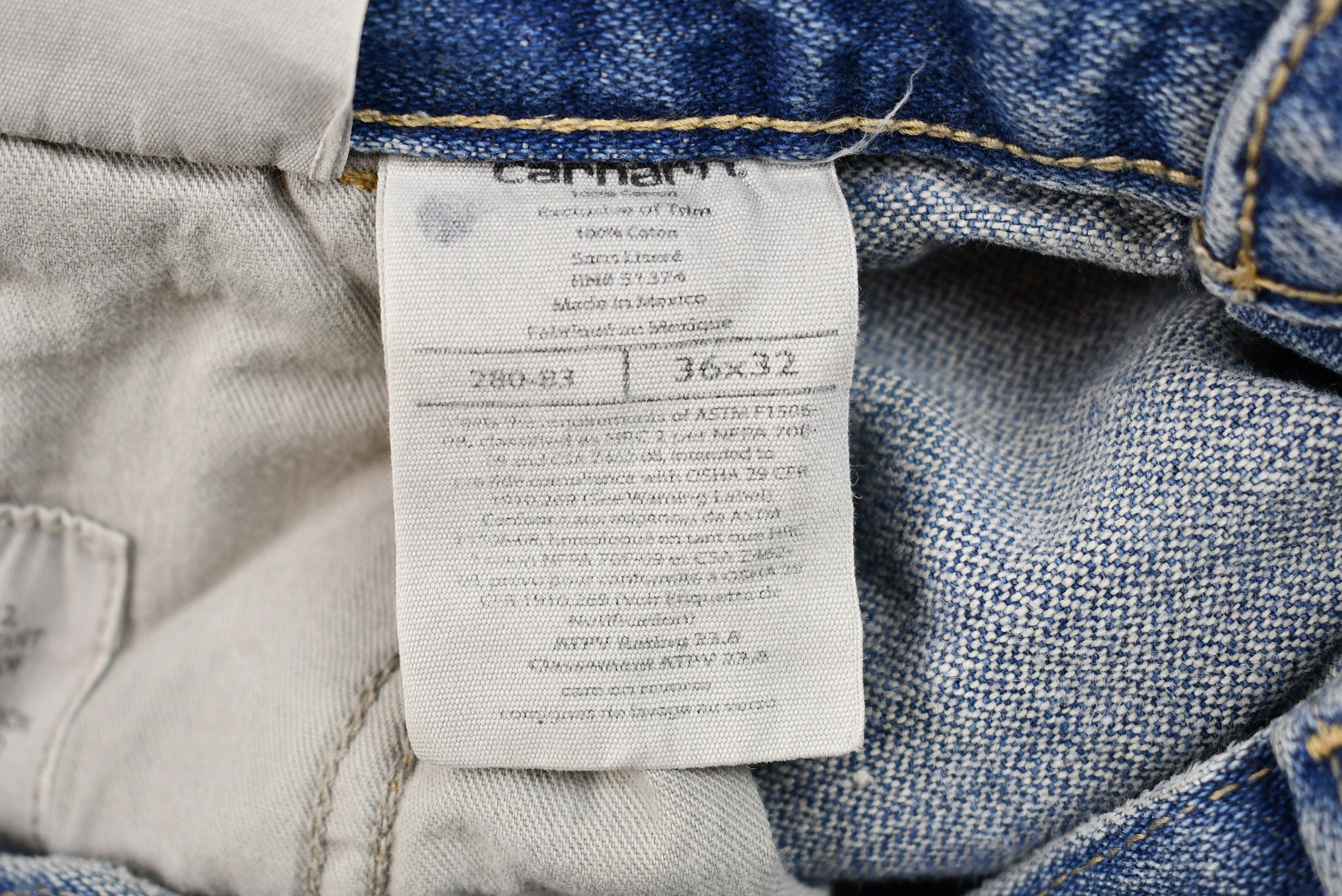 Vintage 1990s Carhartt Light-Mid Wash Flame Resistant Jeans