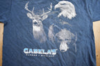 Vintage 1998 Cabelas Dundee Michigan Single Stitch Graphic T Shirt Made In USA