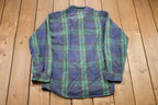 Vintage 1990s Codet Plaid Button Up Board Shirt