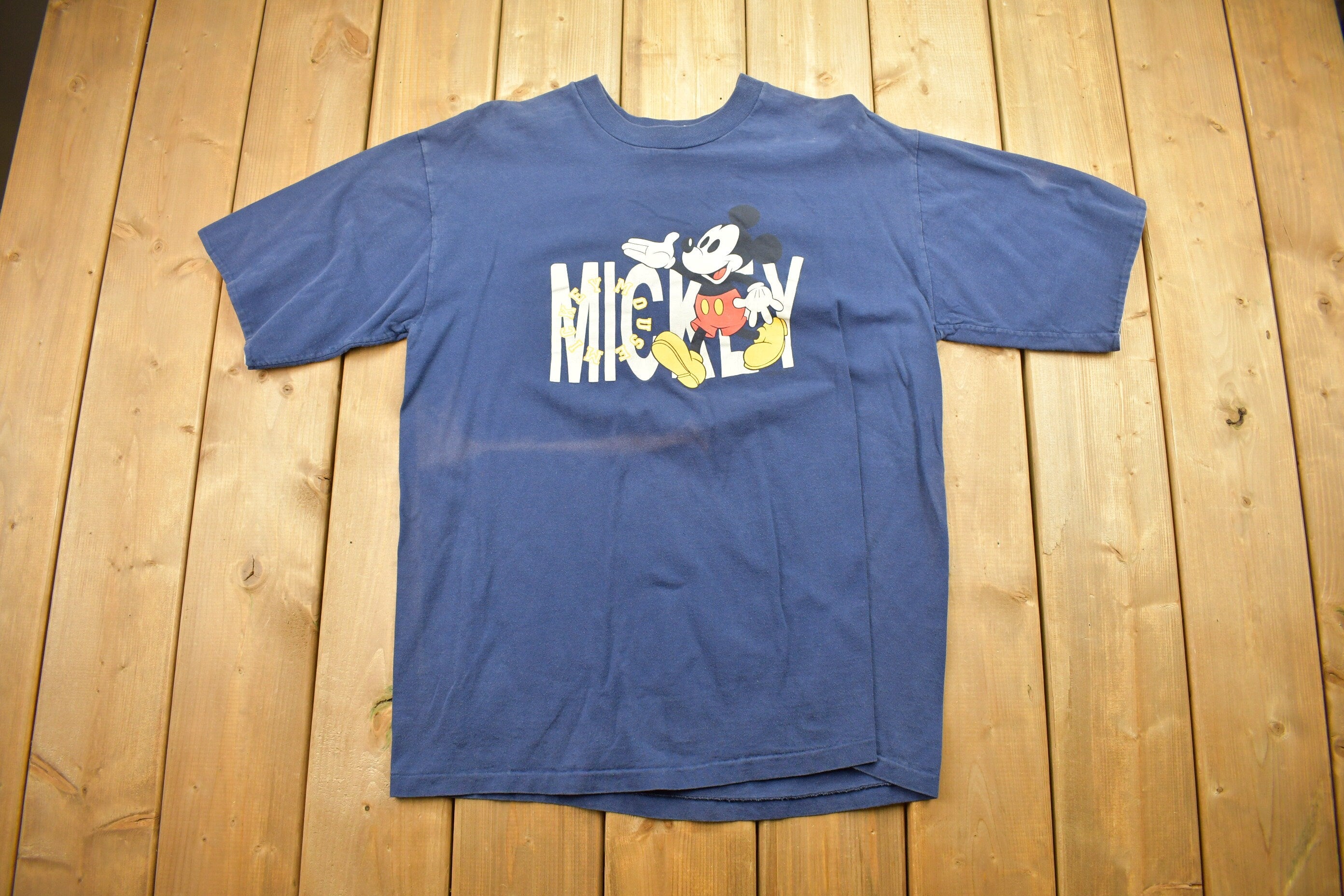 Vintage 1990s Mickey Mouse Graphic Disney T Shirt