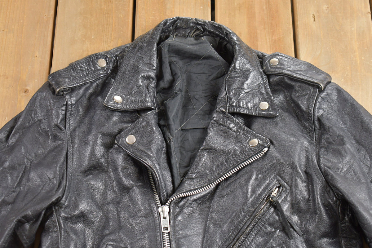 Vintage 1990s Leather Biker Jacket
