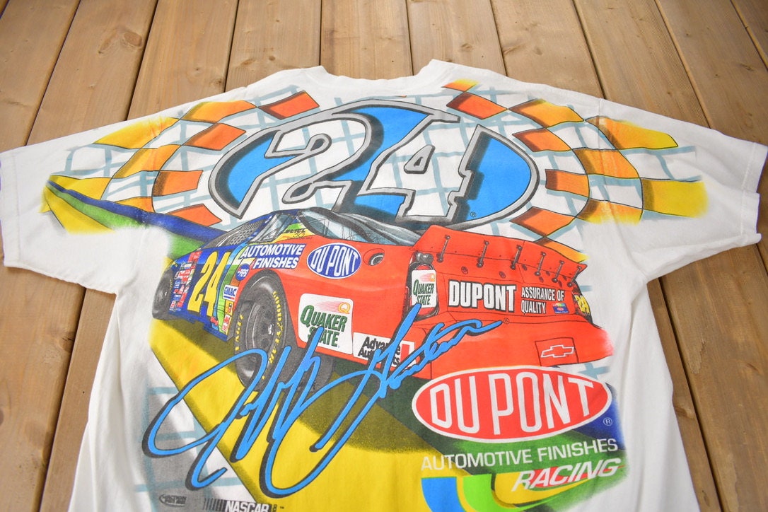 Vintage 2000 Jeff Gordon All Over Print NASCAR Racing T-Shirt