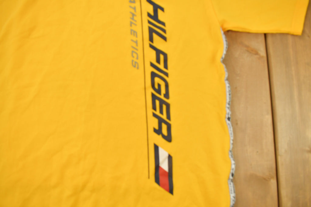 Vintage 1990s Tommy Hilfiger Athletics Graphic Jersey Style T Shirt