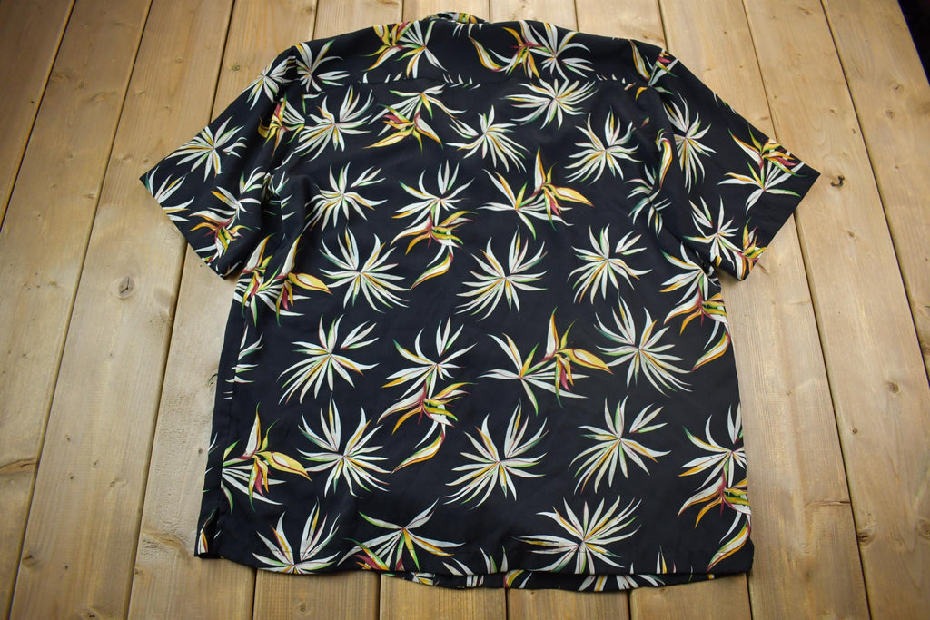 Vintage 1990s floral Graphic Button up T-Shirt
