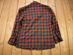 Vintage 1970s Pendleton Plaid Button Up Blazer Shirt