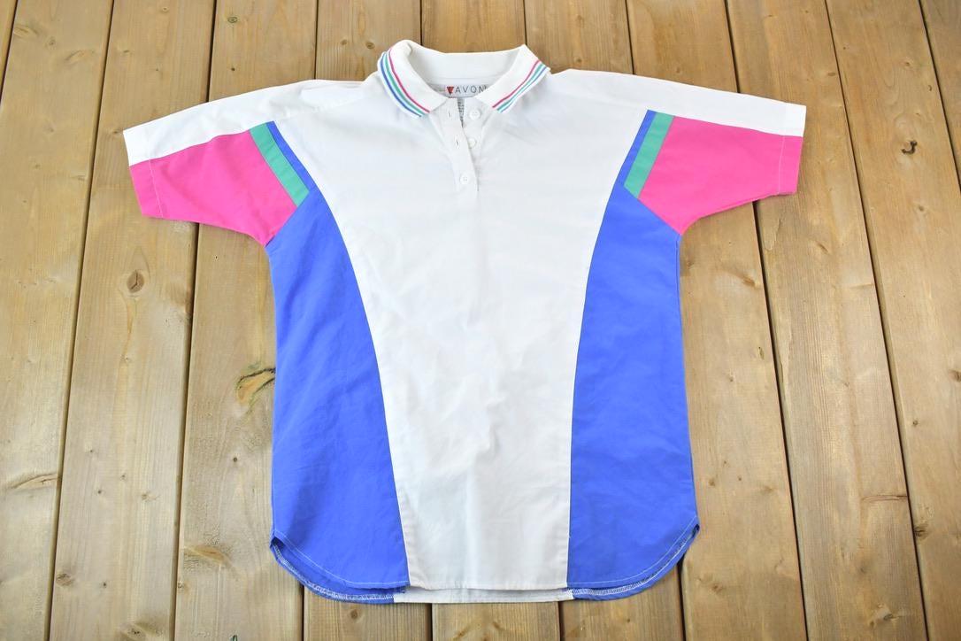 Vintage 1990s Lavon Quarter Button Souvenir Single Stitch Color Block T-Shirt