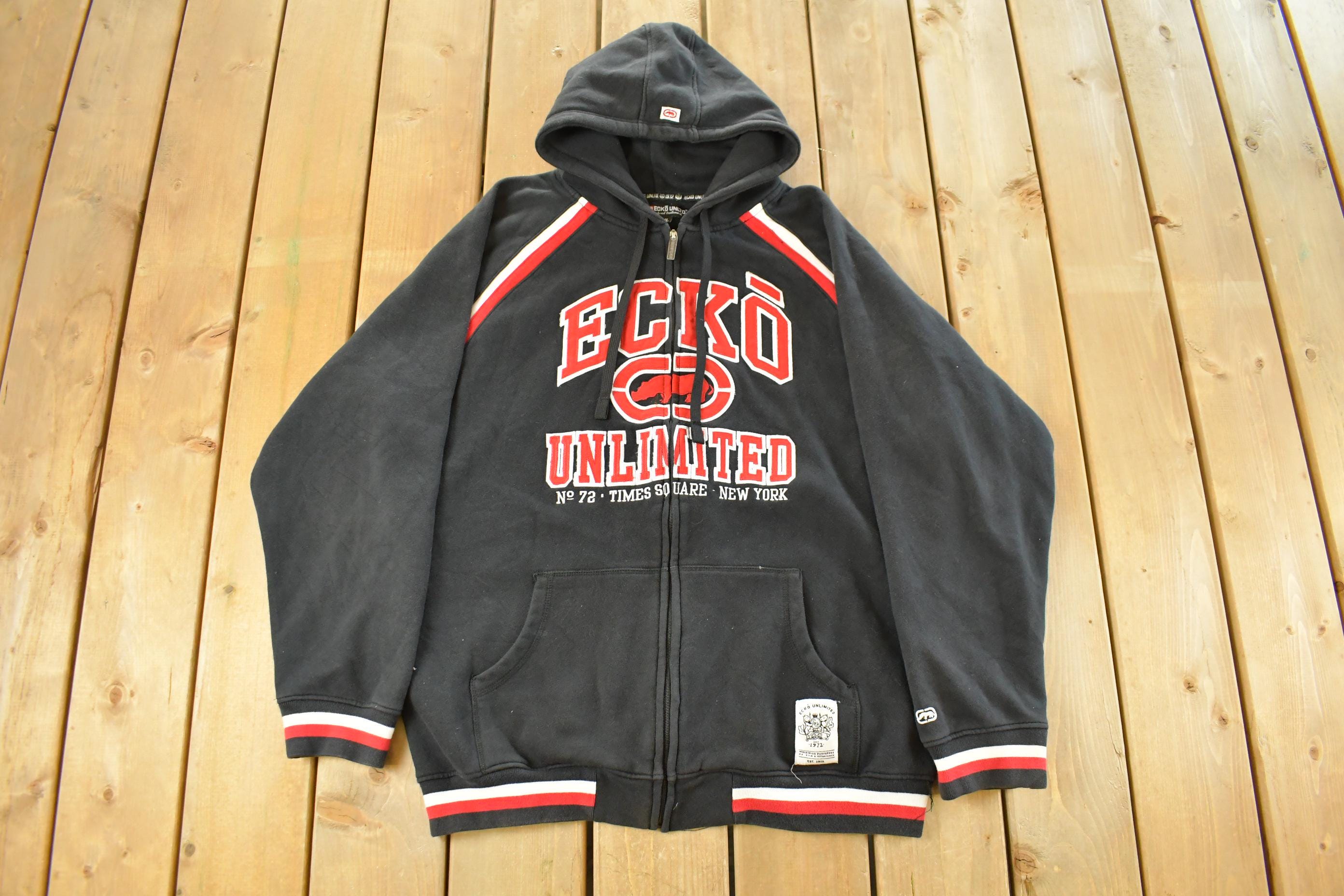Vintage Y2K Ecko Unltd Full Zip Hoodie Sweater Men's XL