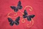 Vintage 1990s Cute Butterfly Double Collar Embroidered Crewneck Sweatshirt