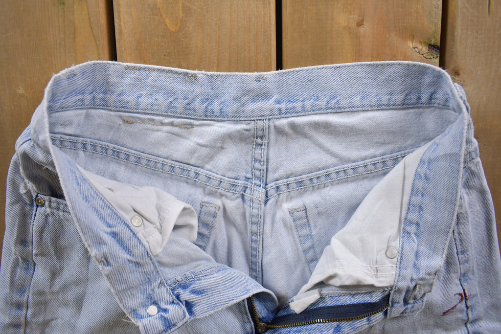 Vintage 1990s Lee Lee Riveted Light Wash Denim Jeans Size 28 x 30