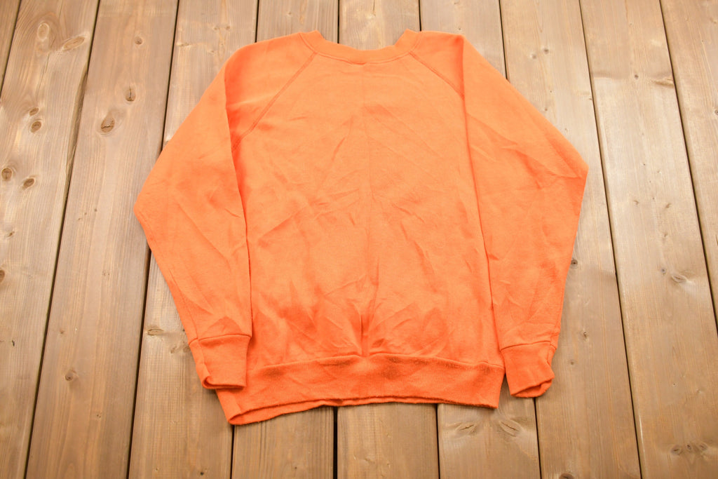 Vintage 1980s Blank Raglan Crewneck Sweatshirt