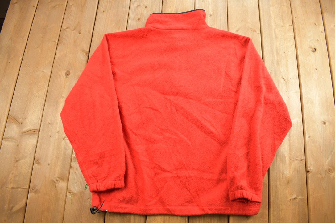Vintage 1990s Red Sierra Experience Fleece Sweater