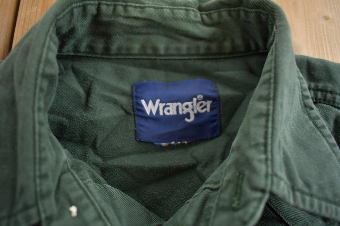 Vintage 1990s Wrangler Blank Button Up Shirt