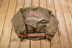 Vintage 1980s Cleveland Browns NFL Chalkline Satin Bomber Jacket