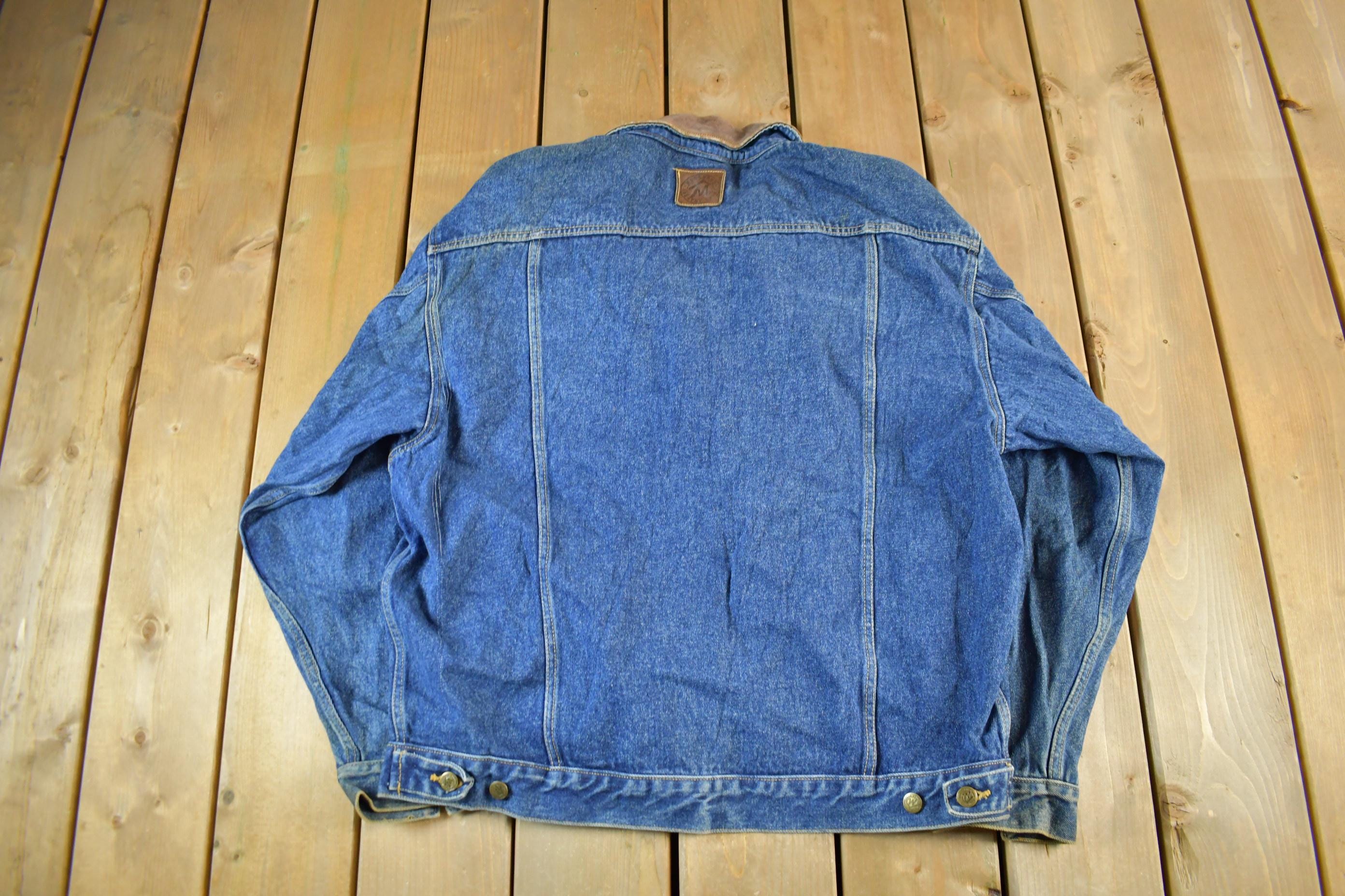 Vintage 1990s Marlboro Country Store Denim Jean Jacket Men's Large