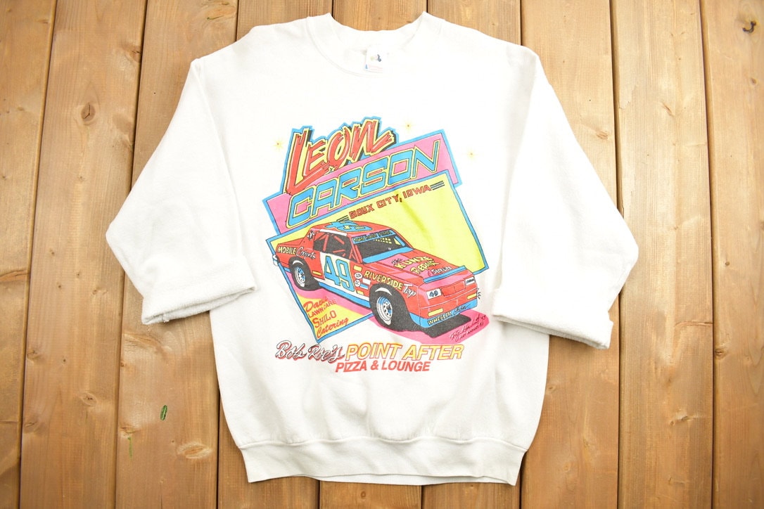 Vintage 1990s Leon Carson Sioux City Iowa Crop Sleeve Crewneck