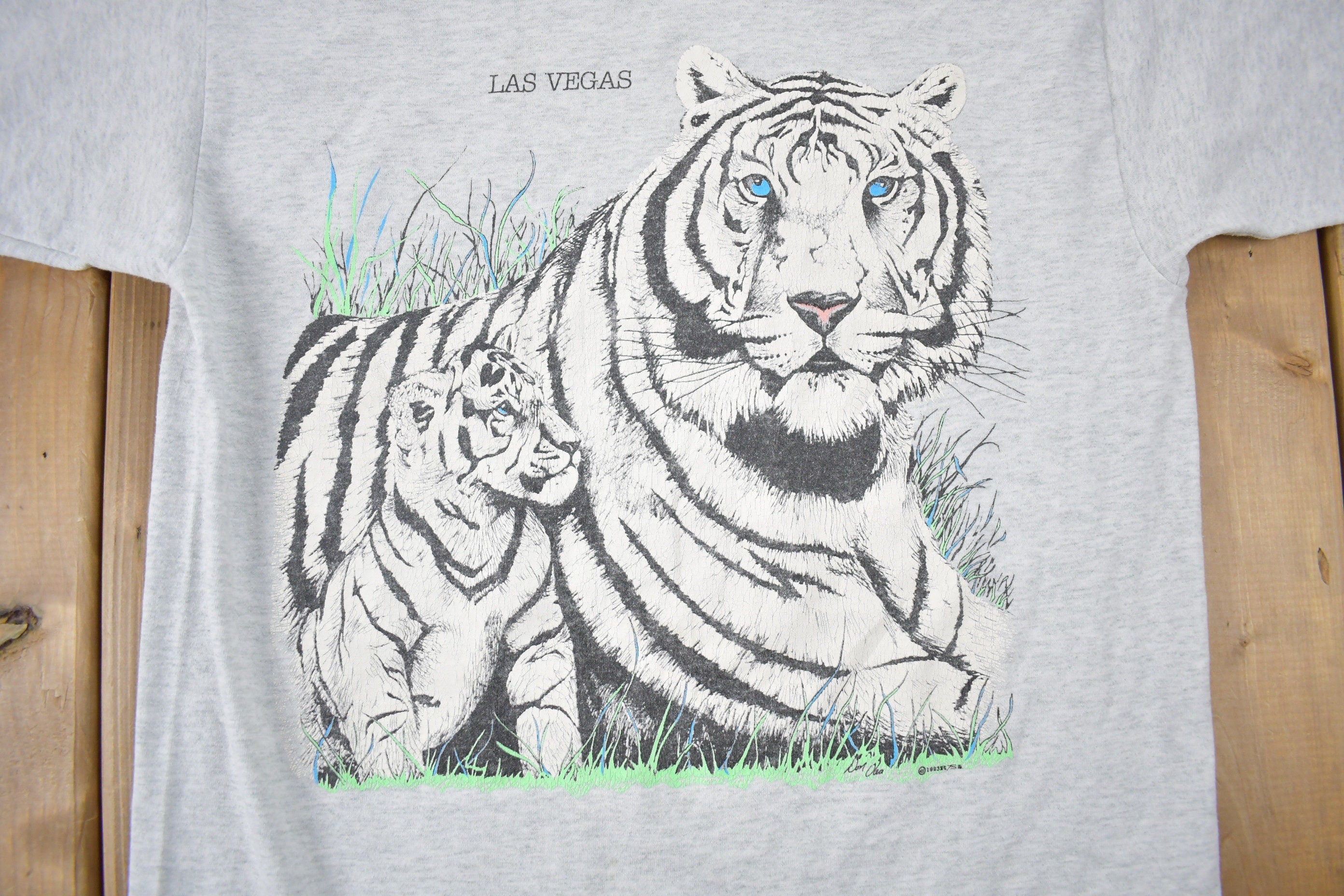 Vintage 1990s Las Vegas White Tiger Theme T-Shirt