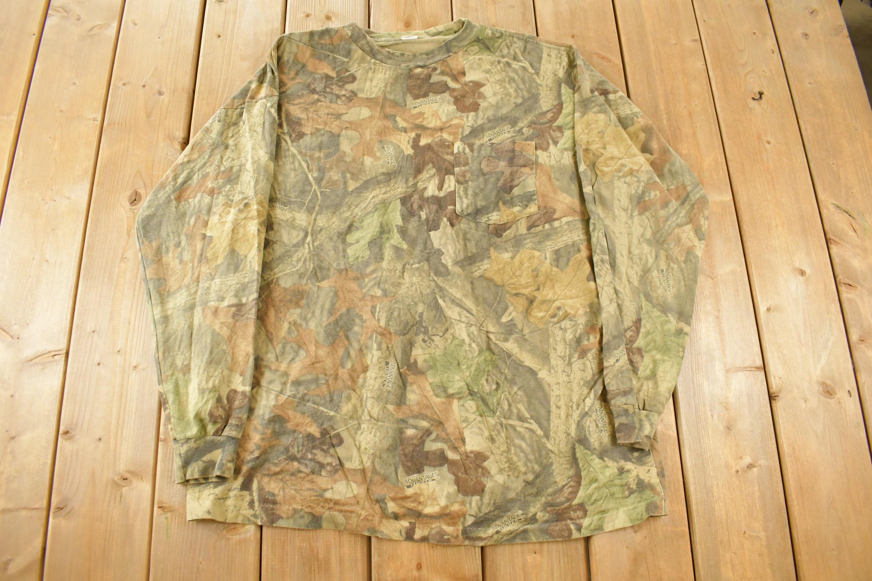 Vintage 1990s Tree Camo Long Sleeve T-Shirt Men's XL