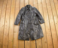 Vintage 1980s Mandels Leather Trench Coat