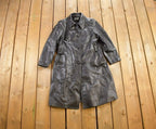 Vintage 1980s Mandels Leather Trench Coat