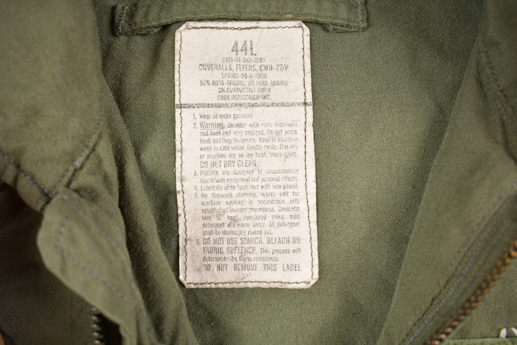 Vintage 1999 Military Flyers Coveralls Jumpsuit Size 44 L