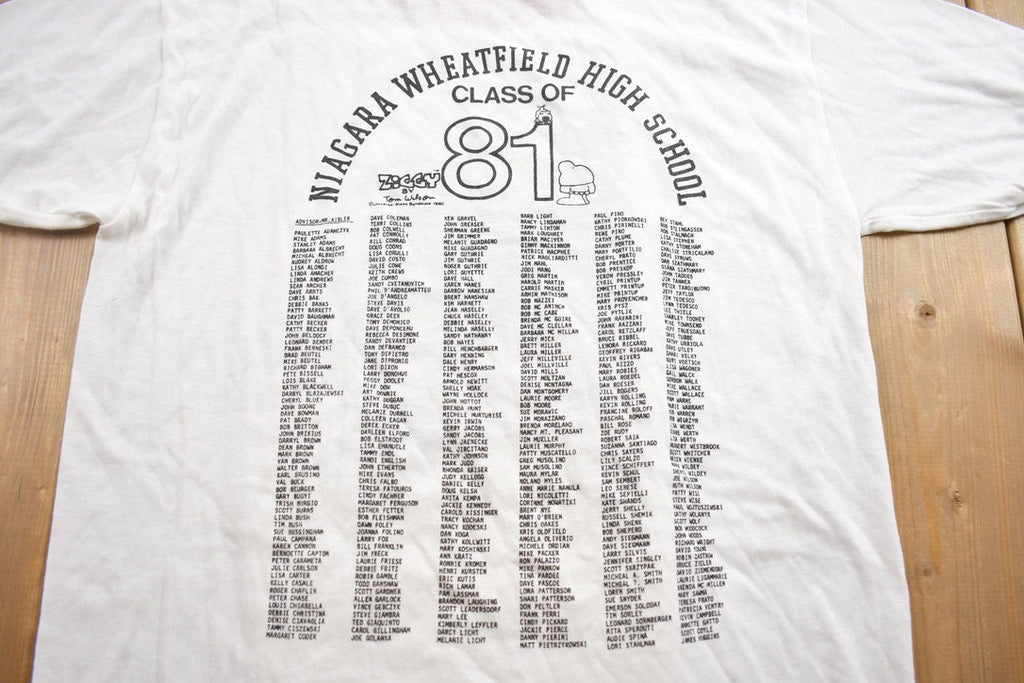 Vintage 1981 Ziggy By Tom Wilson Thank Heaven For Seniors Class of '81 Graphic T-Shirt