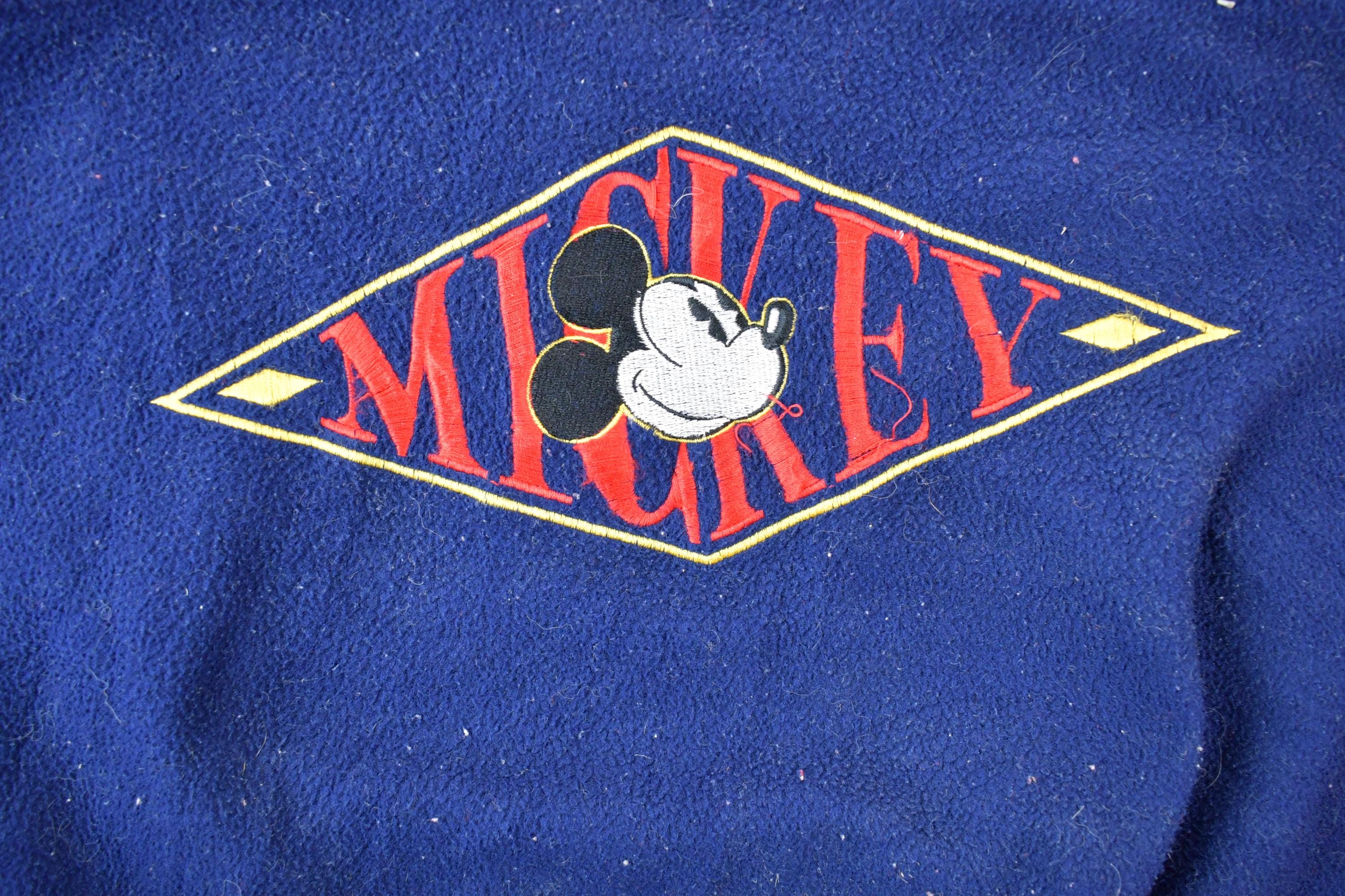 Vintage 1990s Mickey Mouse Disney Fleece Quarter Zip