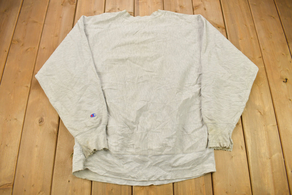 Vintage 1990s Blank Grey Champion Reverse Weave Crewneck