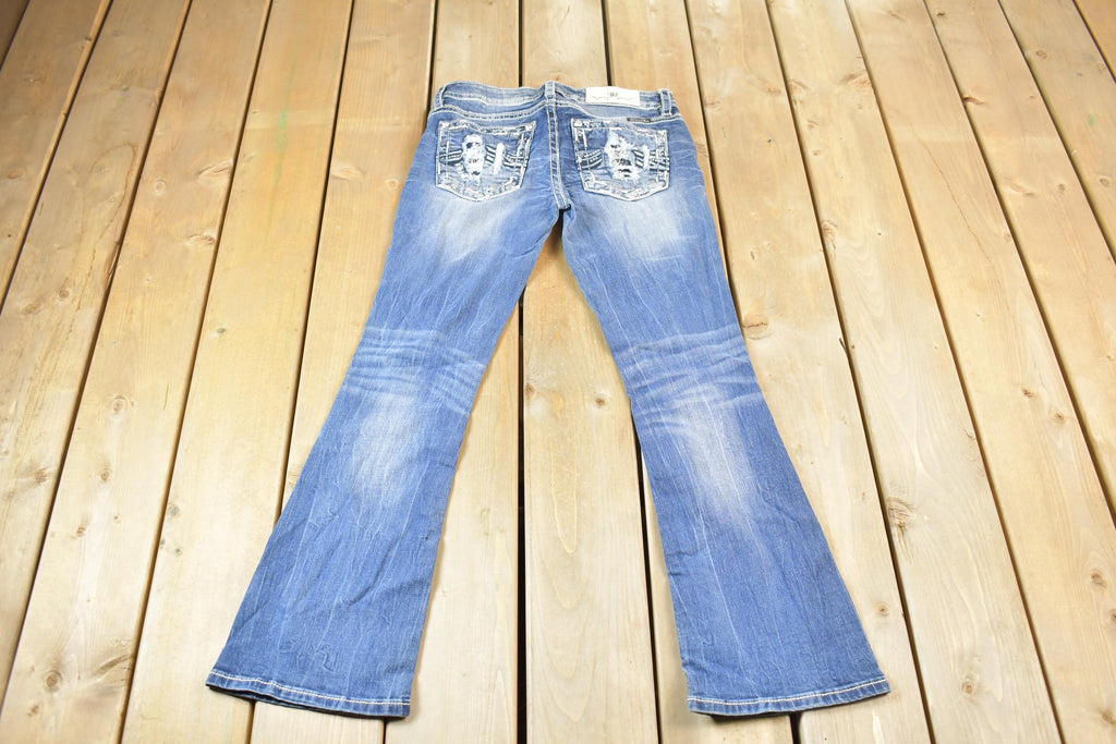 Vintage Y2K Miss Me Bedazzled Low Rise Jeans Size 28x30