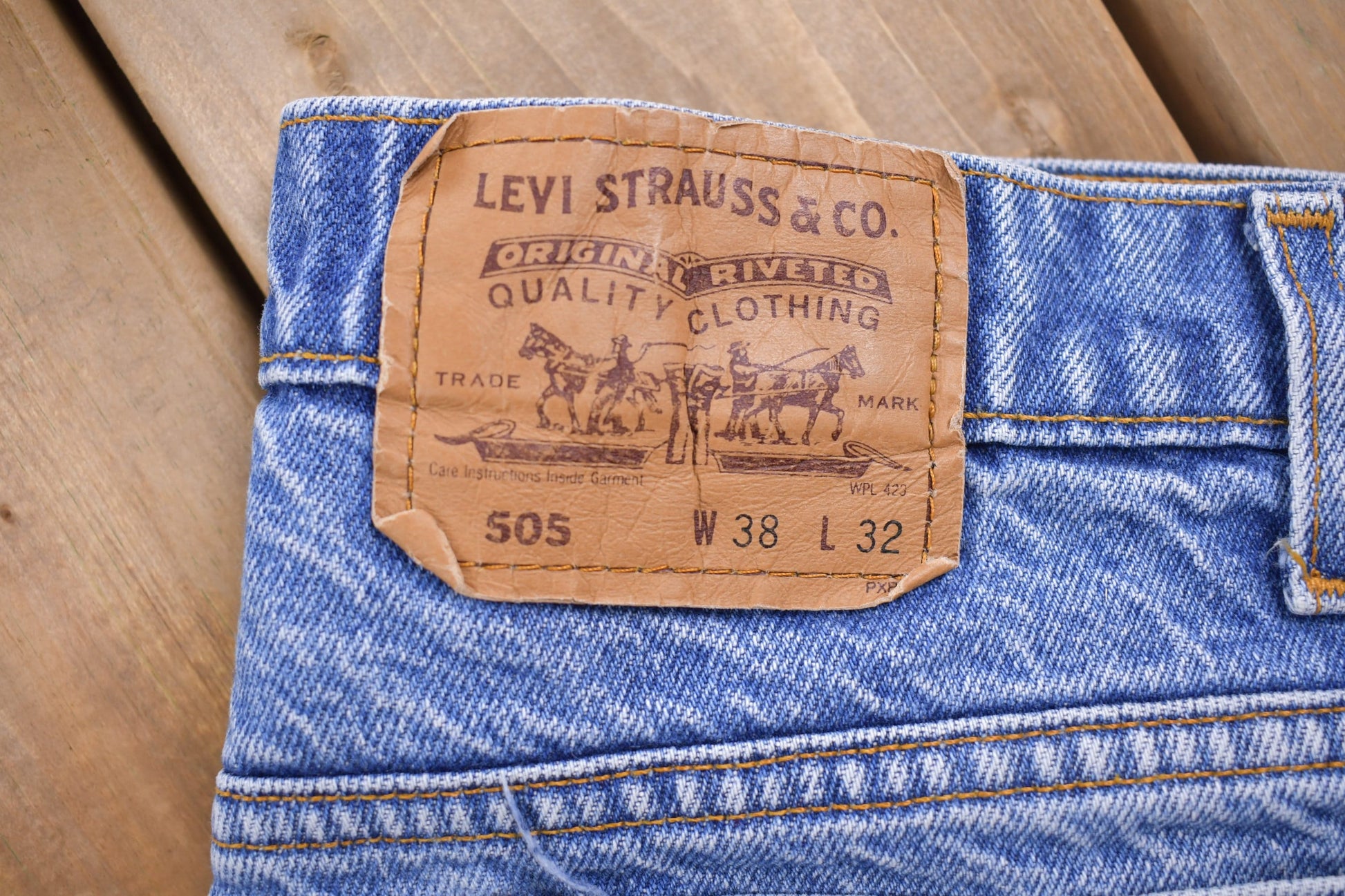 True Vintage 1970s Levi's 505 Orange Tab Jeans Size 36 x 31
