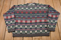 Vintage 1990s Knitted Sweater / Vintage 90s Crewneck / Pattern Sweater / Outdoor / Hand Knit / Pullover Sweatshirt