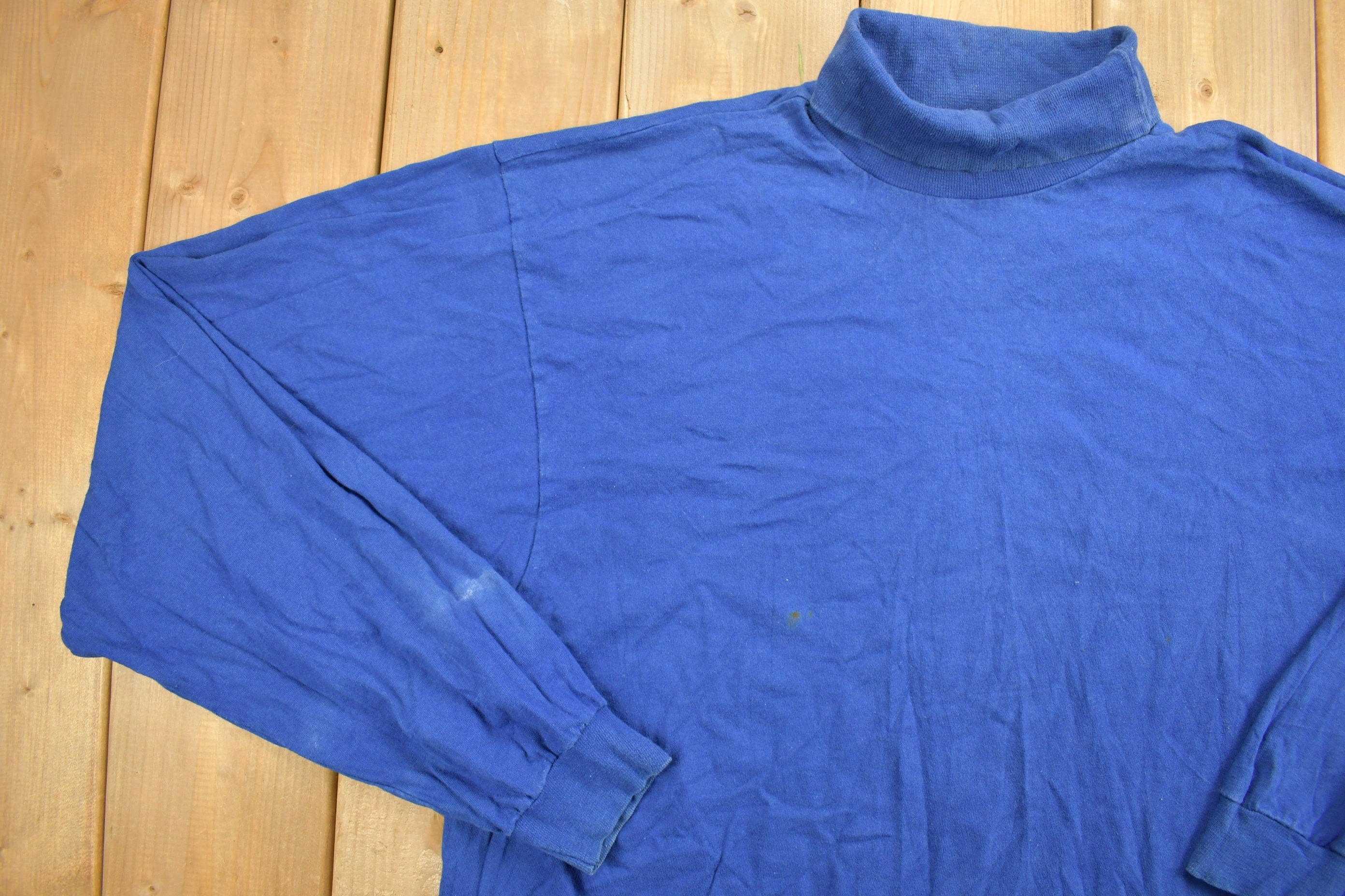 Vintage 1990s Blank Long Sleeve Mockneck T Shirt