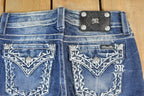 Vintage Y2K Miss Me Bedazzled Low Rise Jeans Size 26x31