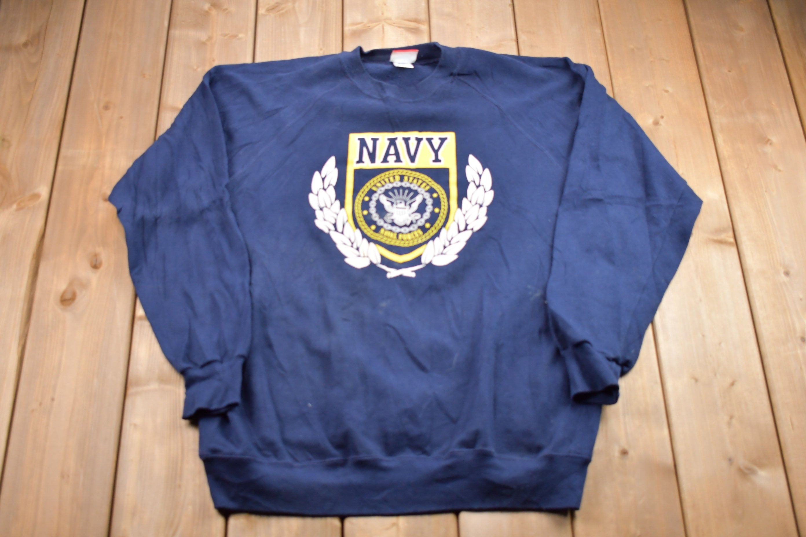 Vintage 1990s US Navy Marine Kings Bay Made In USA Crewneck Sweatshirt