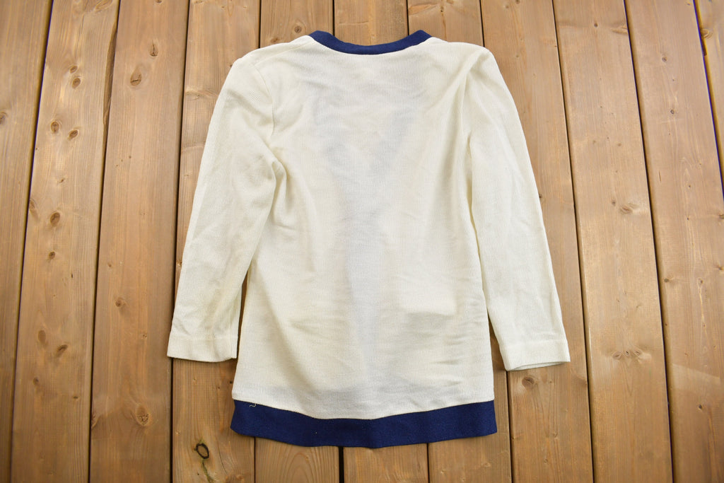 Vintage 1980s Leslie Fay Knitted Cardigan Sweater