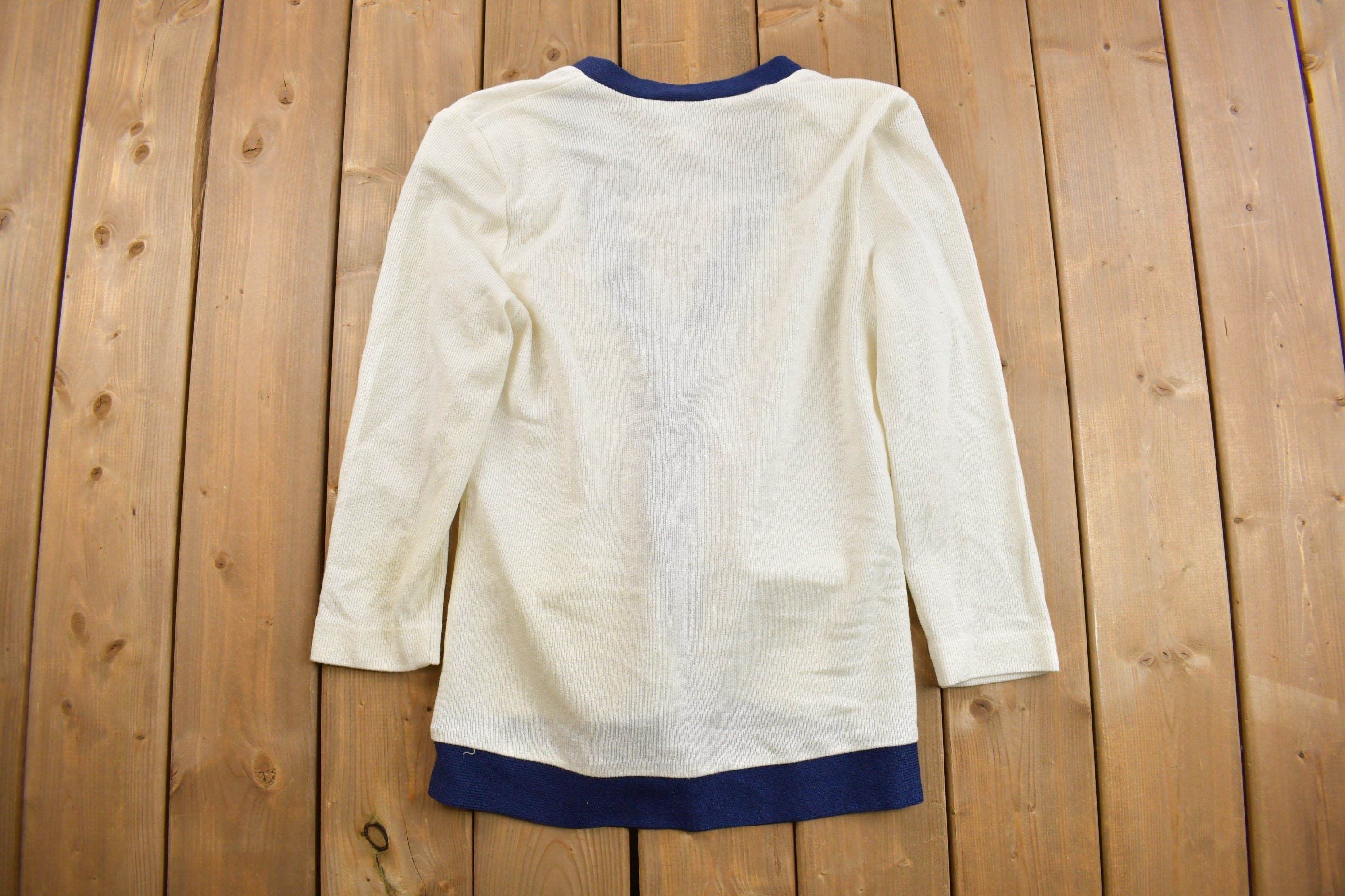 Vintage 1980s Leslie Fay Knitted Cardigan Sweater