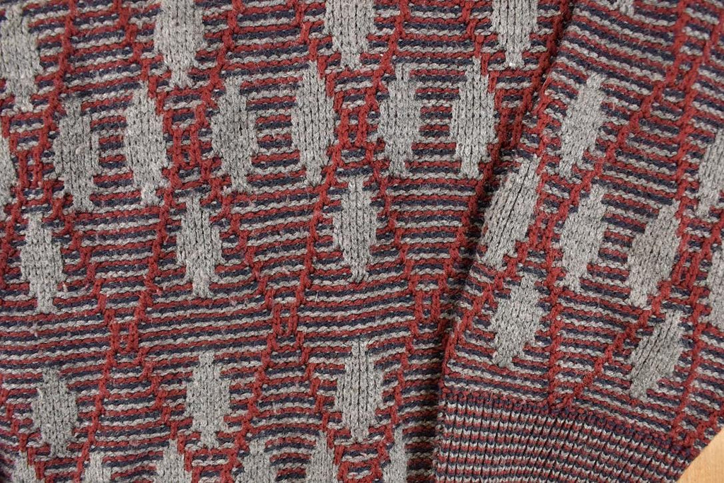 Vintage 1990s Jantzen Abstract Knit Crewneck Sweater Men's L