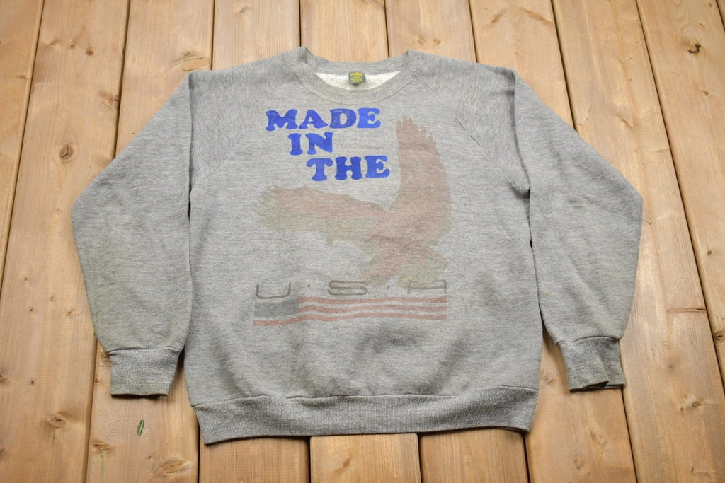 Vintage 1990s Made In USA Eagle Crewneck Sweatshirt