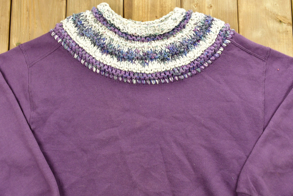 Vintage Knitted Mock Neck Sweater