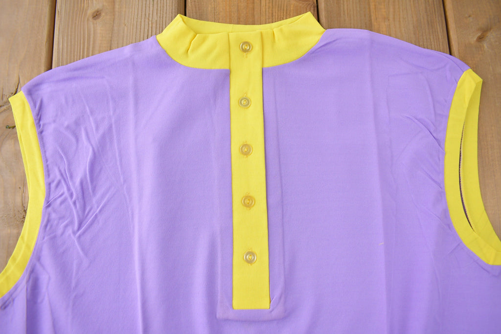 True Vintage 1960s Deadstock Helen Sue Sleeveless Nylon Blouse Knit Sport Top