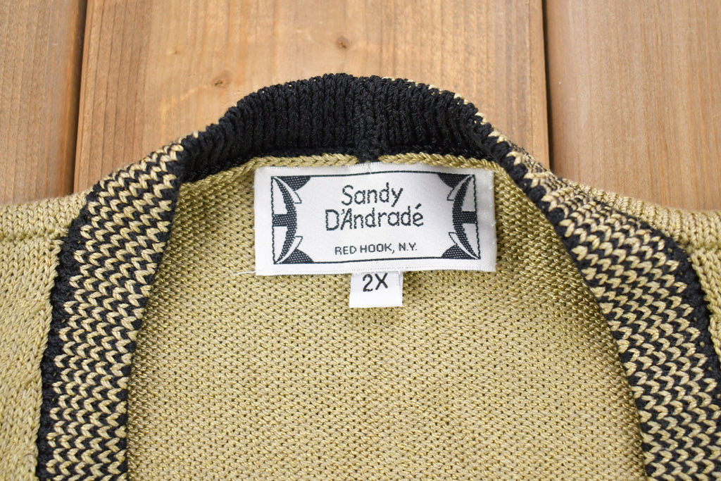 Vintage 1990s Sandy D'Andrade Knitted Cardigan Sweater