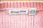 Vintage Pink Knitted Cardigan Sweater