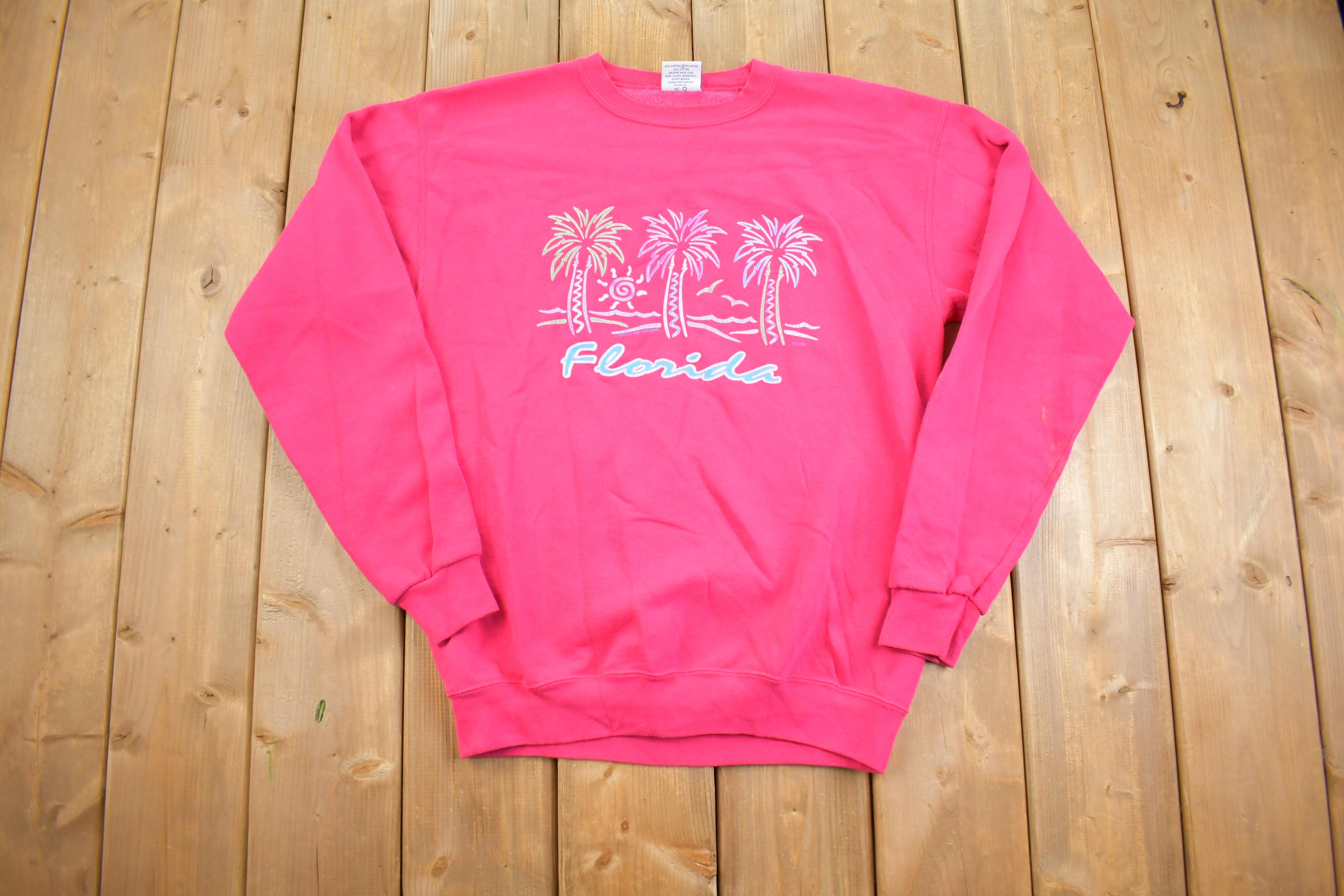 Vintage 1980s Florida Souvenir Crewneck Sweatshirt - Medium