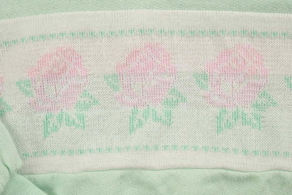 Vintage 1990s Cute Floral Theme Crewneck Sweater / 90s Crewneck / Grandma Sweater / Streetwear / 90s Angie Strauss / Floral Theme