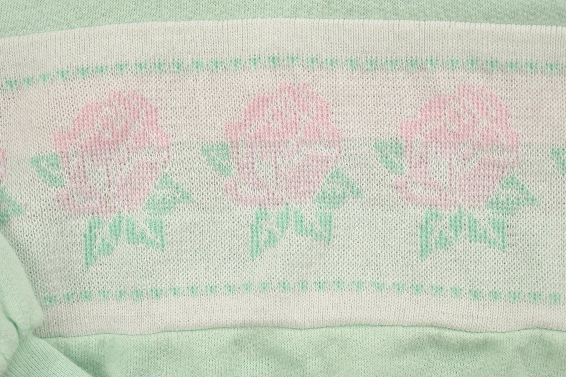 Vintage 1990s Cute Floral Theme Crewneck Sweater / 90s Crewneck / Grandma Sweater / Streetwear / 90s Angie Strauss / Floral Theme