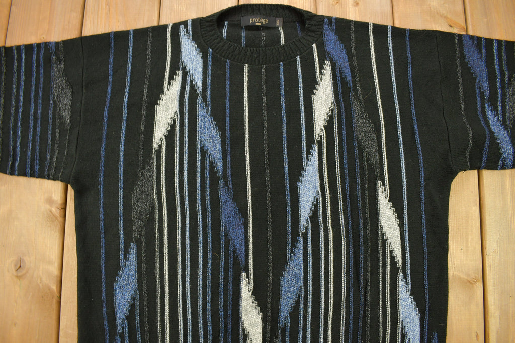 Vintage 1990s Protégé 3D Cable Knit Crewneck Sweater